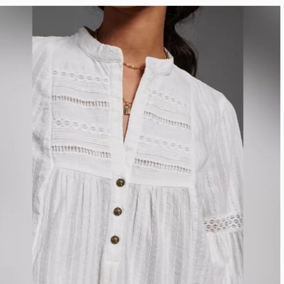 Anthropologie Aimee Lace Tunic Blouse Size Small - Picture 3 of 7